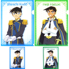 Shinichi Kudo & Heiji Hattori E Prize A4 Clear File & Postcard Set Sega Lucky Kuji Detective Conan ZERO COLLECTION [USED]