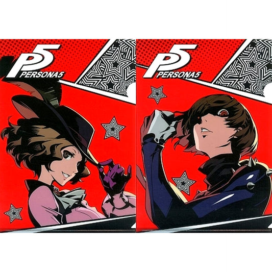 Makoto Niijima & Haru Okumura Prize G Set of 2 A4 Clear Files Sega Lucky Kuji Persona 5 [USED]