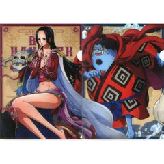 One Piece Hancock Jinbe Ichiban Kuji Memorial Log A4 Newly Illustrated Clear File Set History Relay Prize G [USED]