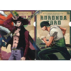 One Piece Dracule Mihawk Zoro Ichiban Kuji Memorial Log A4 Newly Illustrated Clear File Set History Relay Prize G [USED]