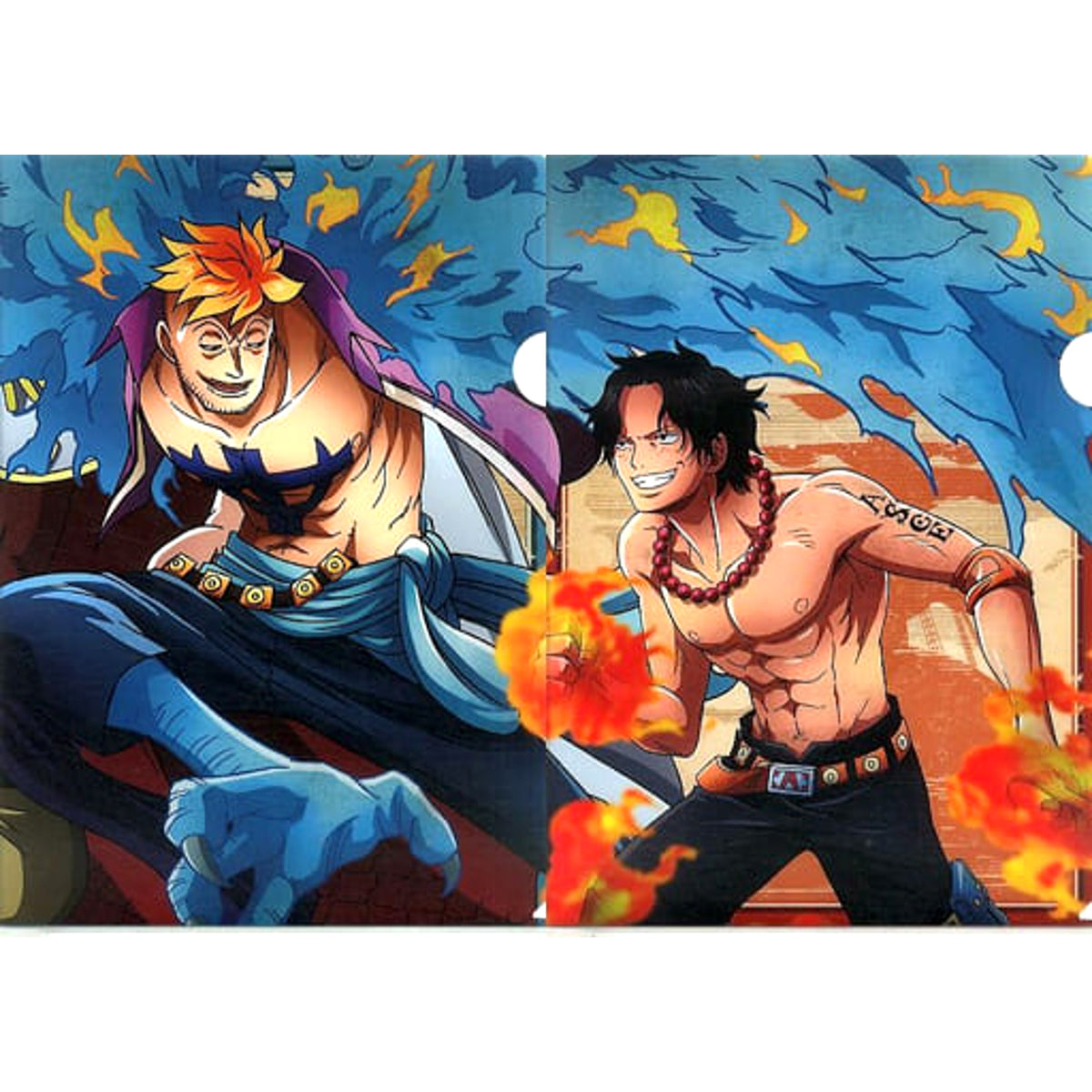 One Piece Marco Ace Ichiban Kuji Memorial Log A4 Newly Illustrated Clear File Set History Relay Prize G [USED]