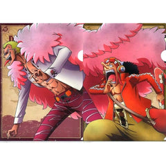 One Piece Doflamingo Usopp Ichiban Kuji Memorial Log A4 Newly Illustrated Clear File Set History Relay Prize G [USED]