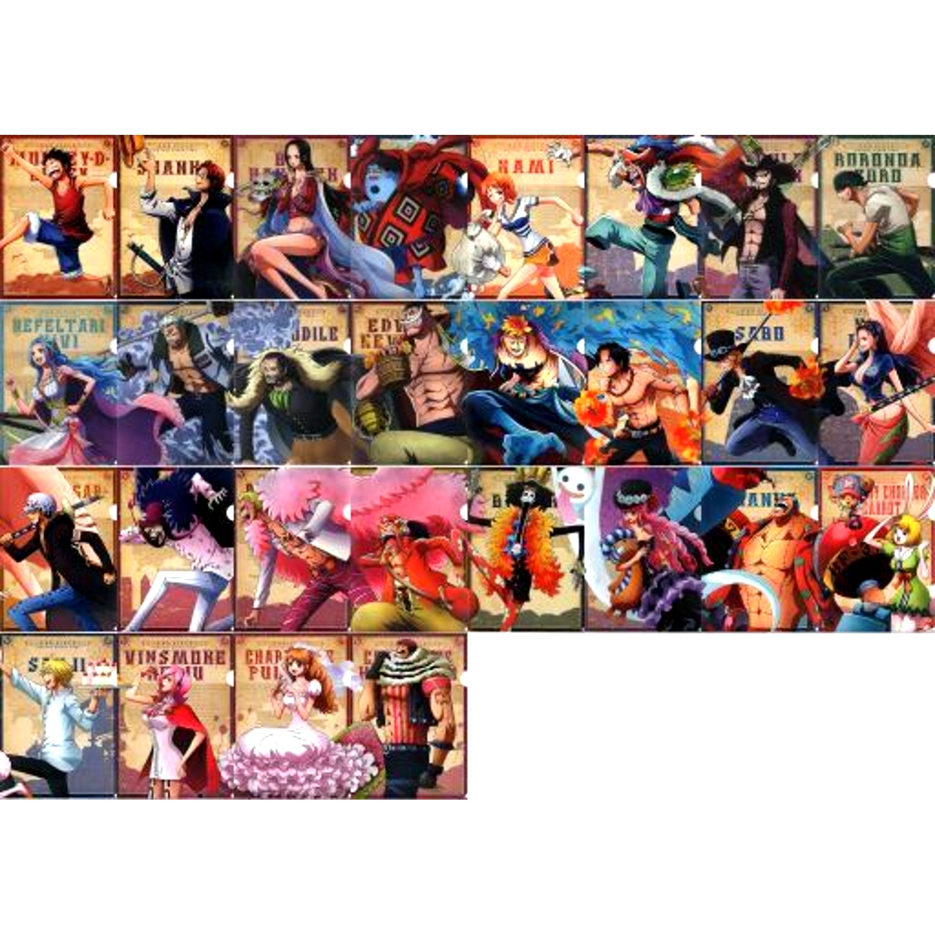 All 14 Types Set A4 Newly Drawn Clear File Set History Relay Set of 2 Ichiban Kuji One Piece Memorial Log Prize G [USED]
