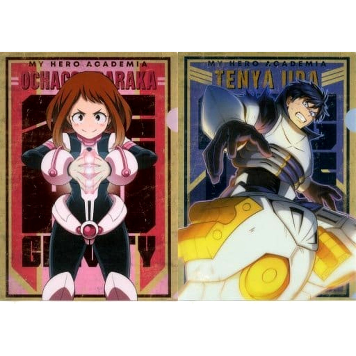 My Hero Academia Ochaco Uraraka Tenya Iida Ichiban Kuji Fighting Heroes Feat. Smash Rising A4 File Folder Set Prize E [USED]