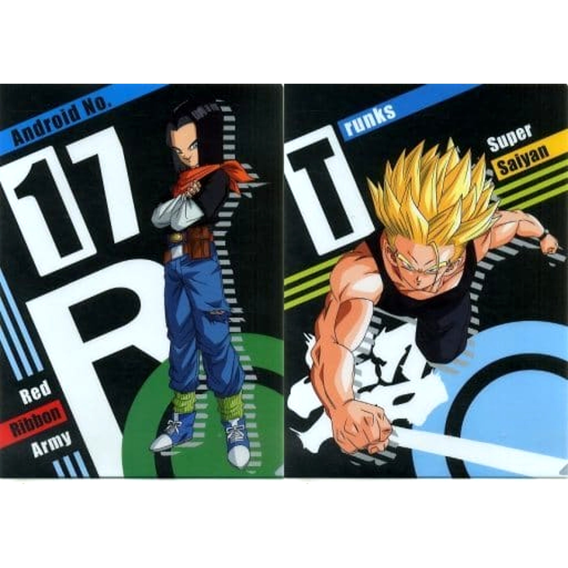 Dragon Ball Super Saiyan Trunks Android 17 Ichiban Kuji Dragon Ball THE ANDROID BATTLE with FighterZ A4 Clear File Collection Prize F [USED]
