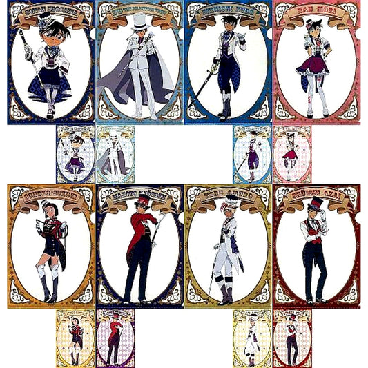 Set of 4 K Prize A4 Clear File & Postcard Set Sega Lucky Kuji Detective Conan Secret Magic Show [USED]