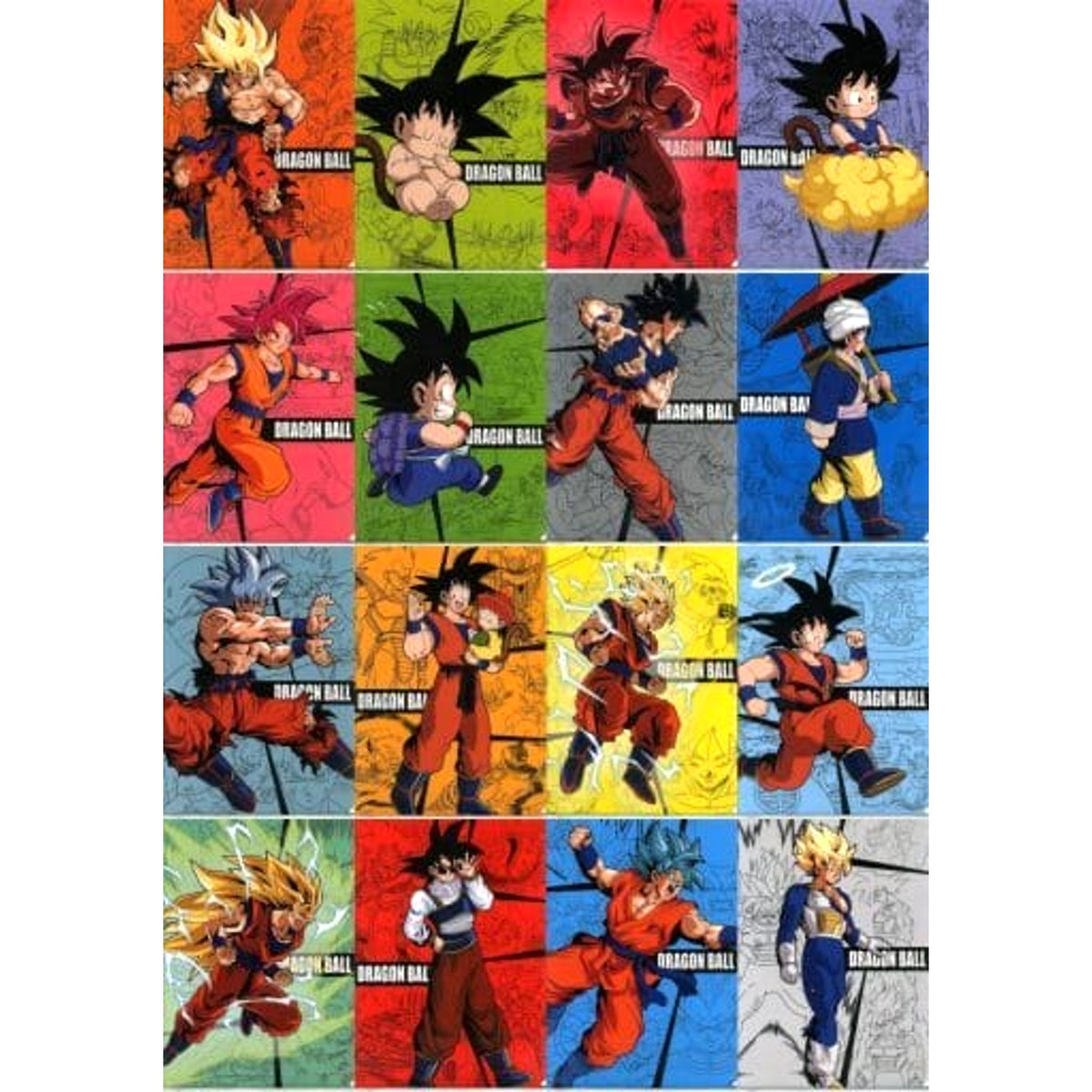 Dragon Ball Son Goku All 8 Types Set Ichiban Kuji Super Warrior Battle Retsuden Z Newly Illustrated Clear A4 File Son Goku History Prize K [USED]