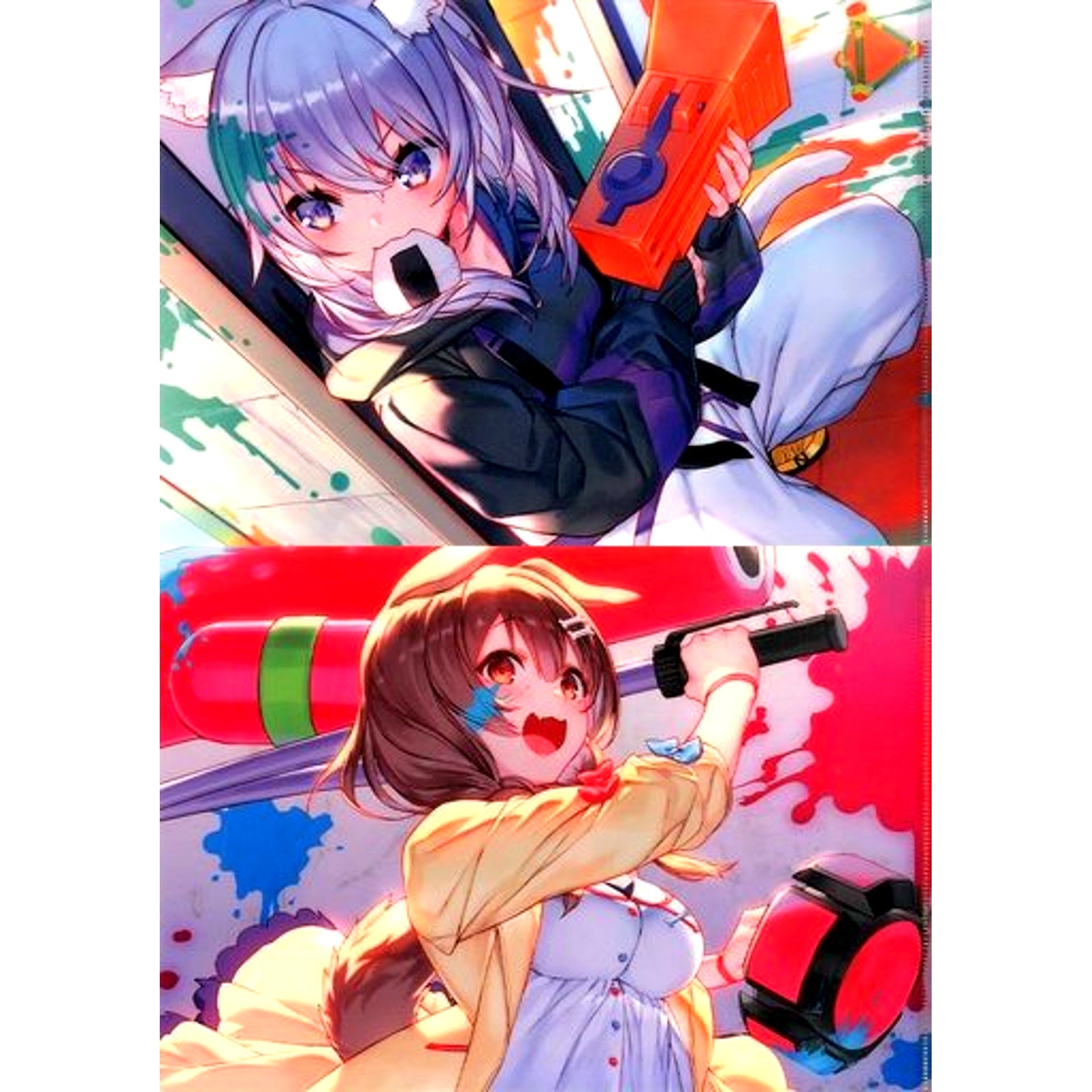 Okayu & Korone Hololive Gamers Clear File Virtual YouTuber Hololive x Atre Akihabara Collabo Goods [USED]