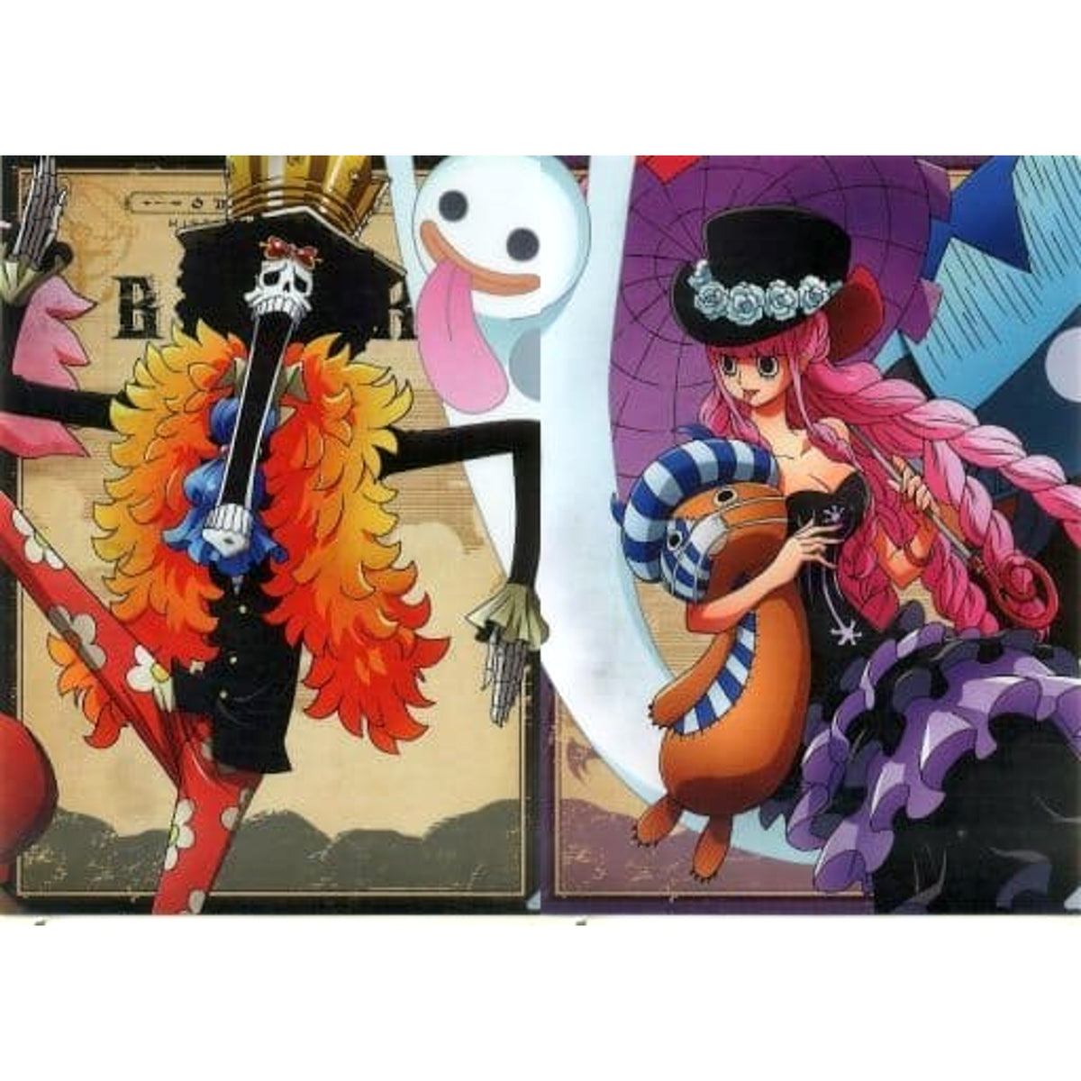 One Piece Brook Perona Ichiban Kuji Memorial Log A4 Newly Illustrated Clear File Set History Relay Prize G [USED]