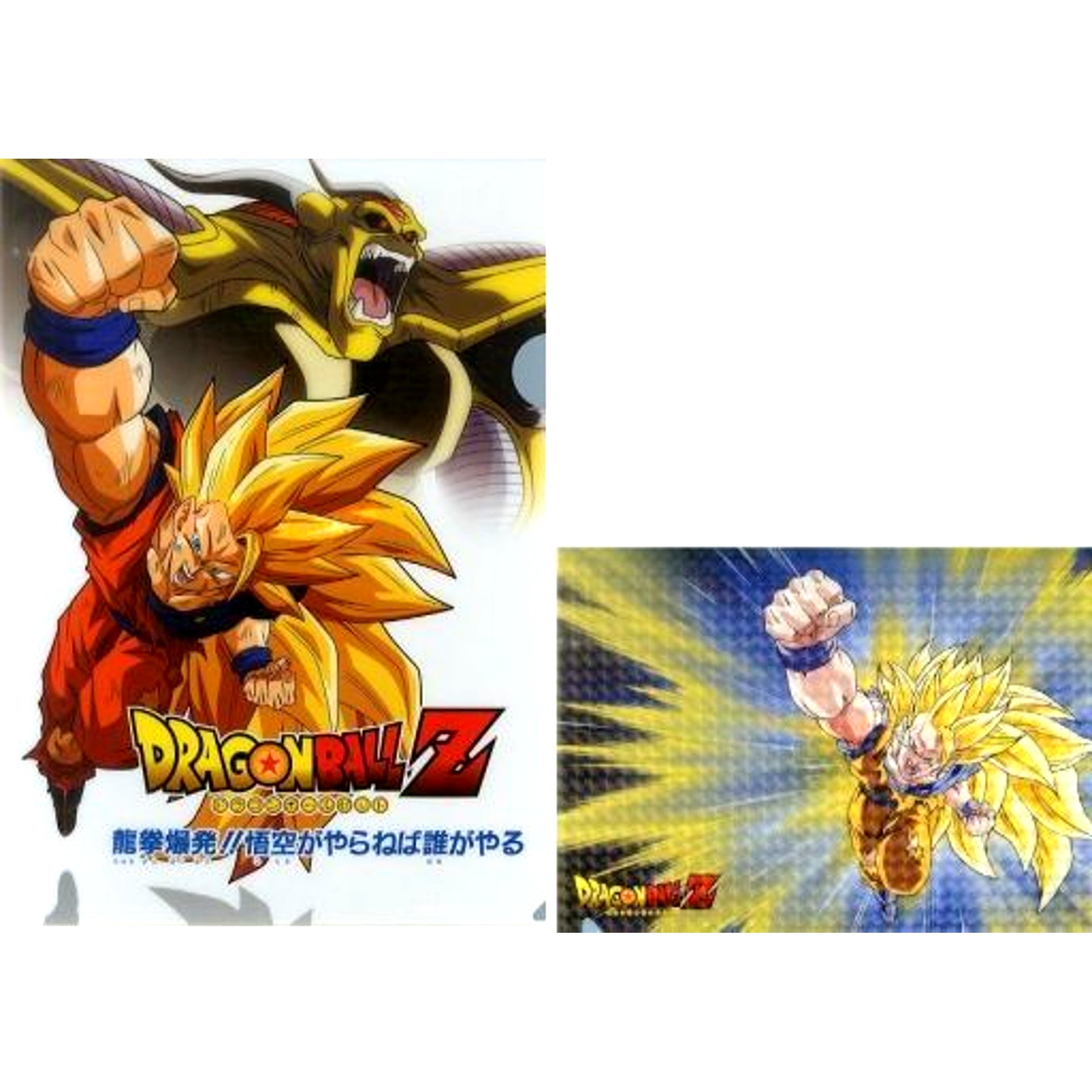 Set of 2 Super Saiyan Son Goku K Prize A4 and A5 Clear File Collection Ichiban Kuji Dragon Ball Saiyan Super Battle Movie Dragon Ball Z Dragon Fist Explosion [USED]