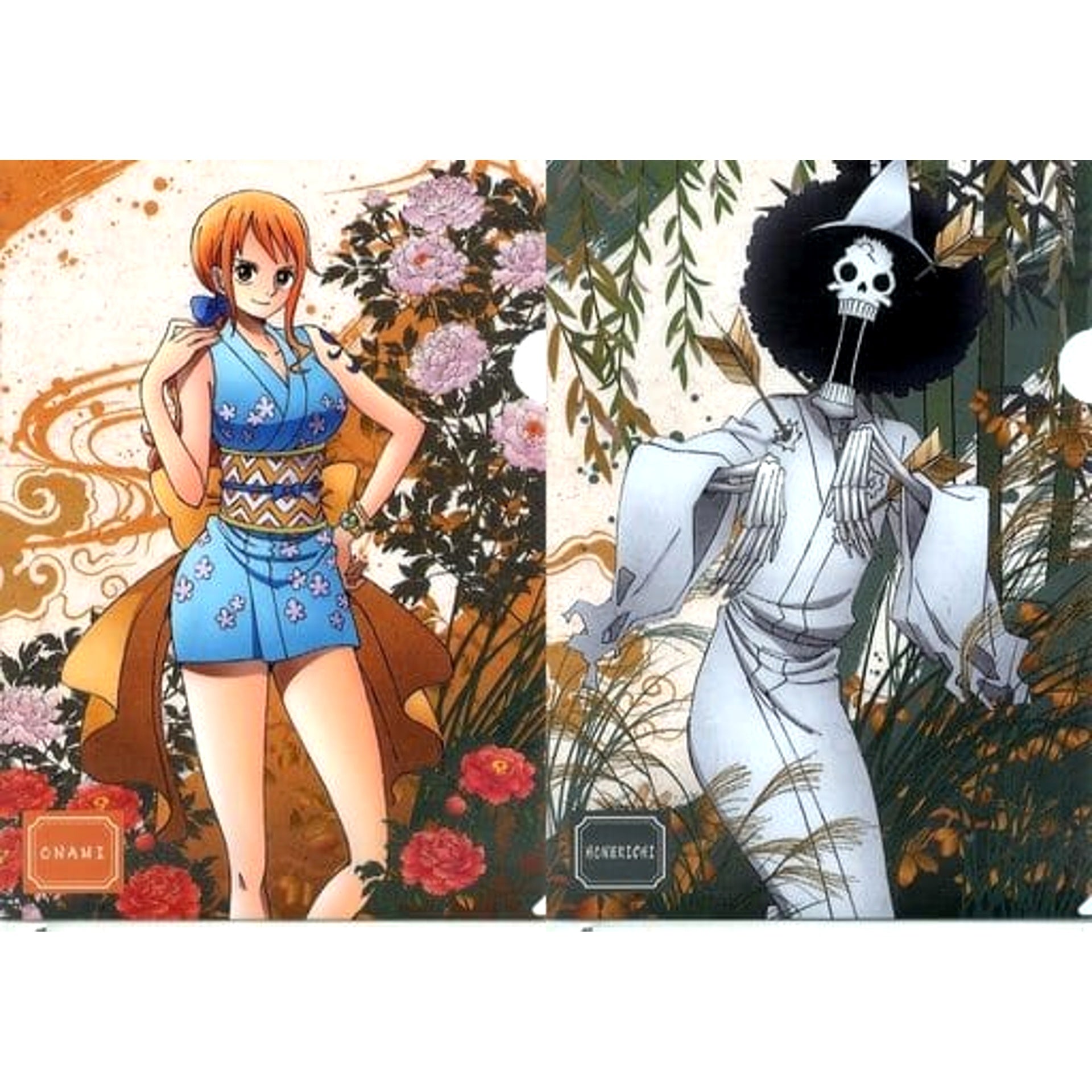 One Piece Onami A Brook Ichiban Kuji Wano Country Arc: Act 1 A4 File Folder Set Prize H [USED]