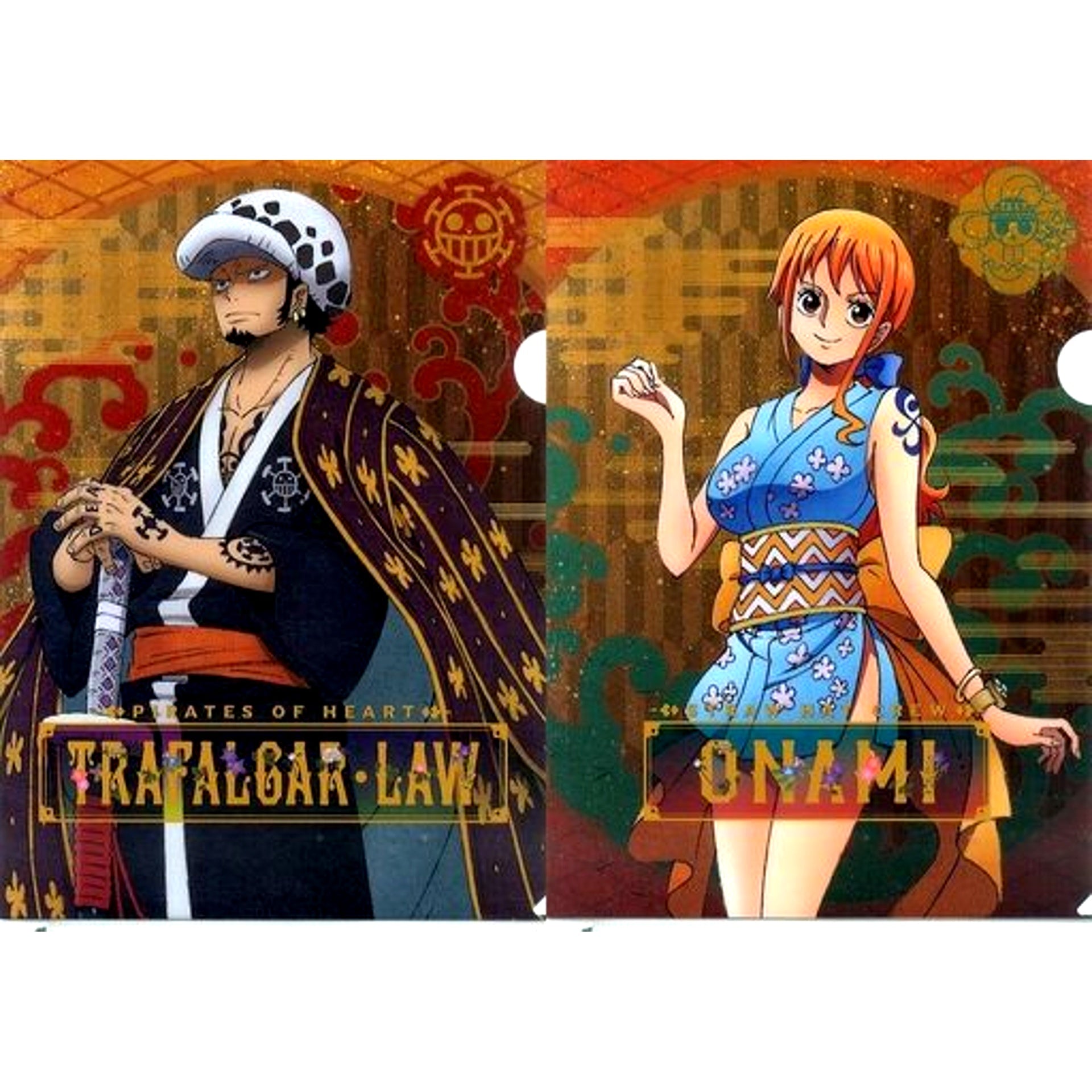 Trafalgar Law B Onami B A4 Clear File Set of 2 Ichiban Kuji One Piece Wano Country Arc Act 1 Prize H [USED]