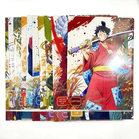 One Piece Zoro Juro & Others All 10 Types Set Ichiban Kuji Wano Country Arc: Act 1 A4 File Folder Set Set of 2 Prize H [USED] — photo 1