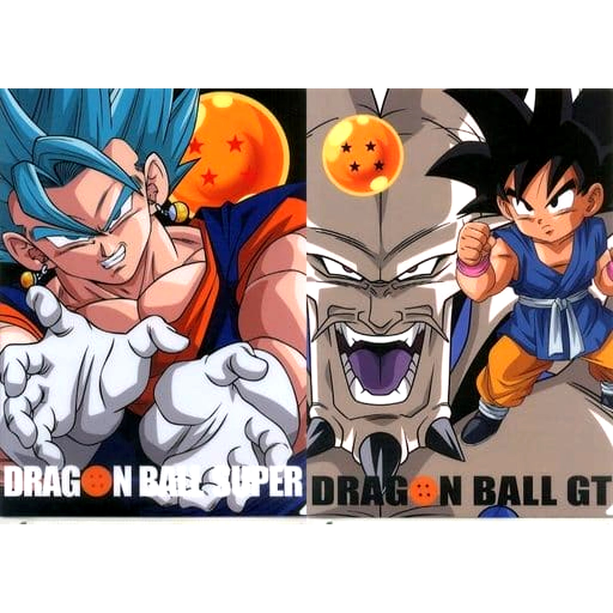 SSGSS Vegito & Others Dragon Ball GT Ichiban Kuji The Greatest Saiyan A4 Clear File Set of 2 Volume 9 Jacket Illustration Prize F [USED]