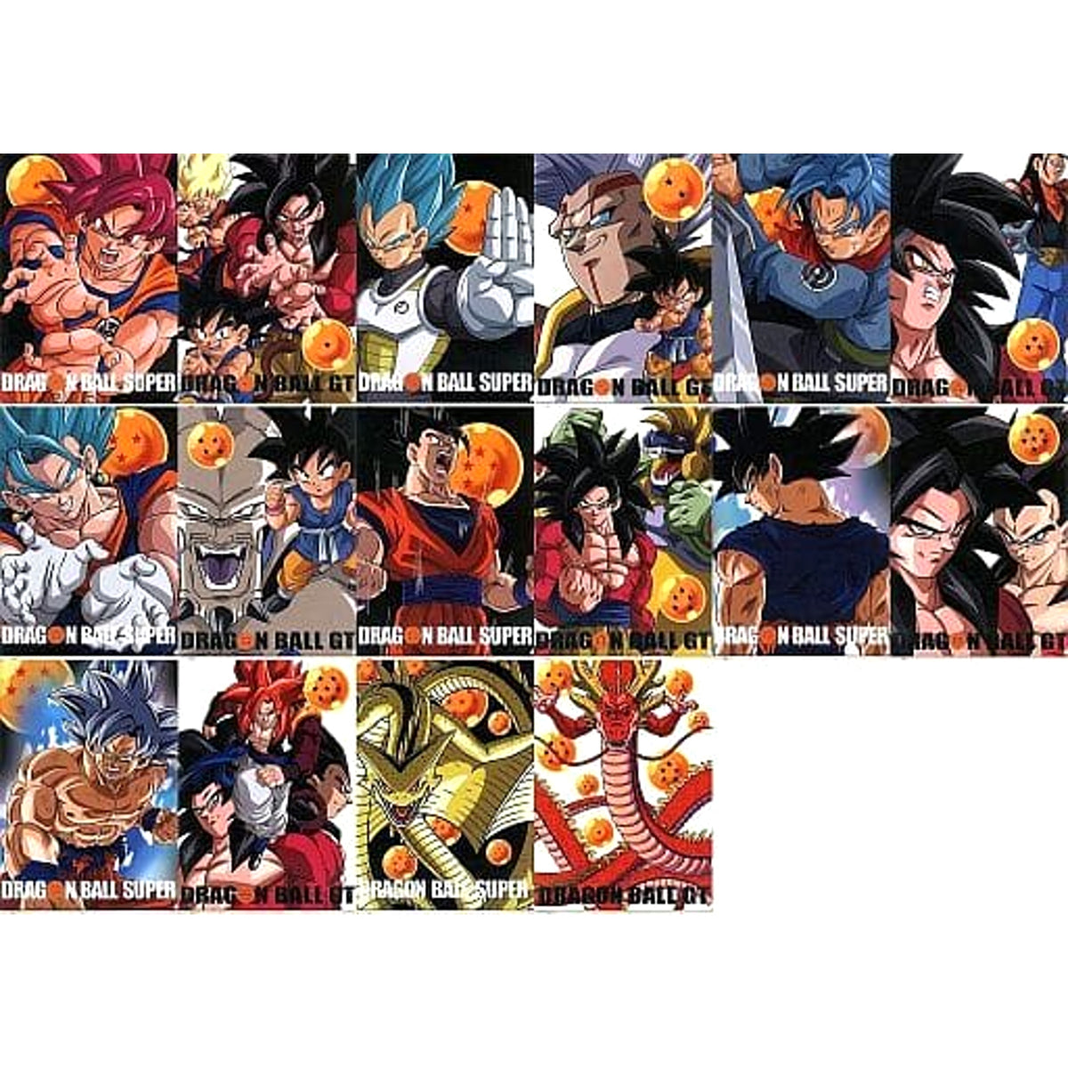 Dragon Ball Shenron & Others All 8 Types Set Ichiban Kuji The Greatest Saiyan A4 File Folder Prize F [USED]