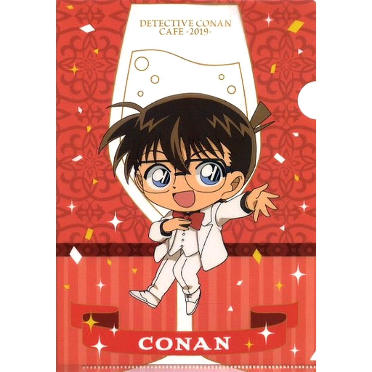 Conan Edogawa A Prize E Detective Conan Cafe Kuji 2019 A5 Mini Clear File Sega Lucky Kuji ONLINE [USED]