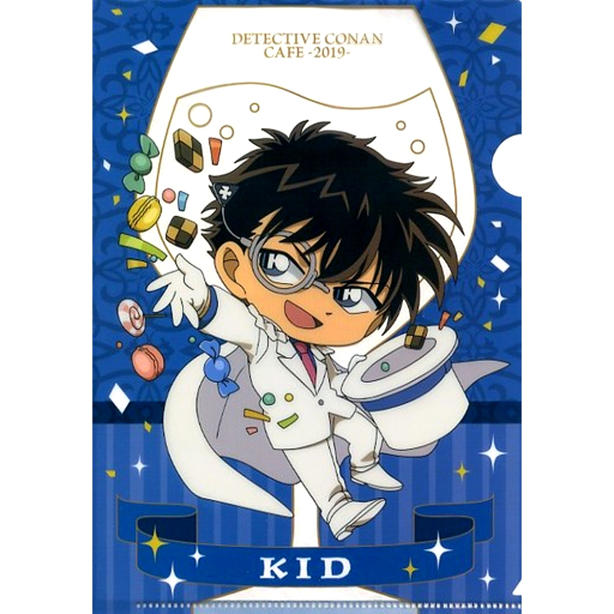 Kaito Kid B Prize E Detective Conan Cafe Kuji 2019 A5 Mini Clear File Sega Lucky Kuji ONLINE [USED]