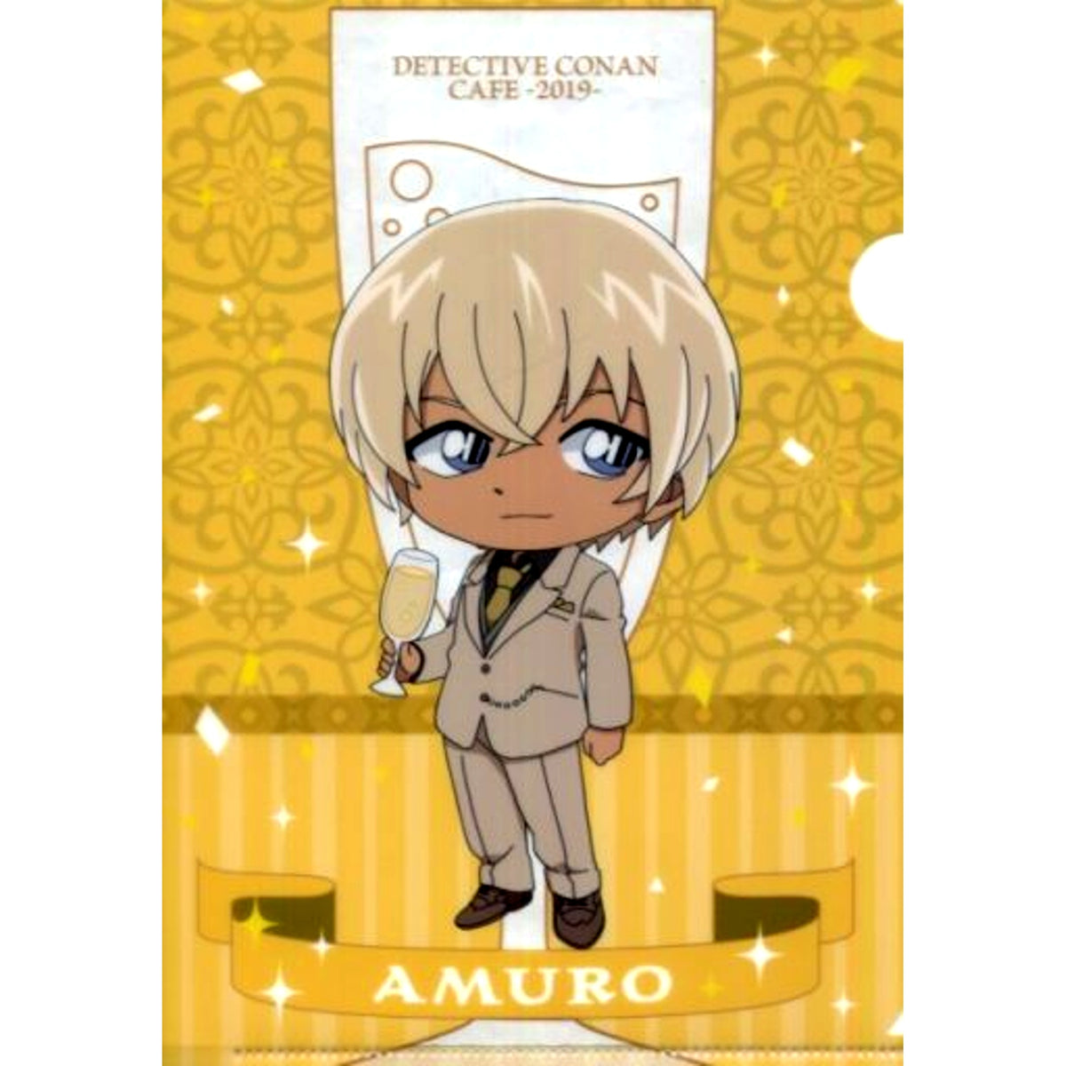 Toru Amuro A Prize E Detective Conan Cafe Kuji 2019 A5 Mini Clear File Sega Lucky Kuji ONLINE [USED]