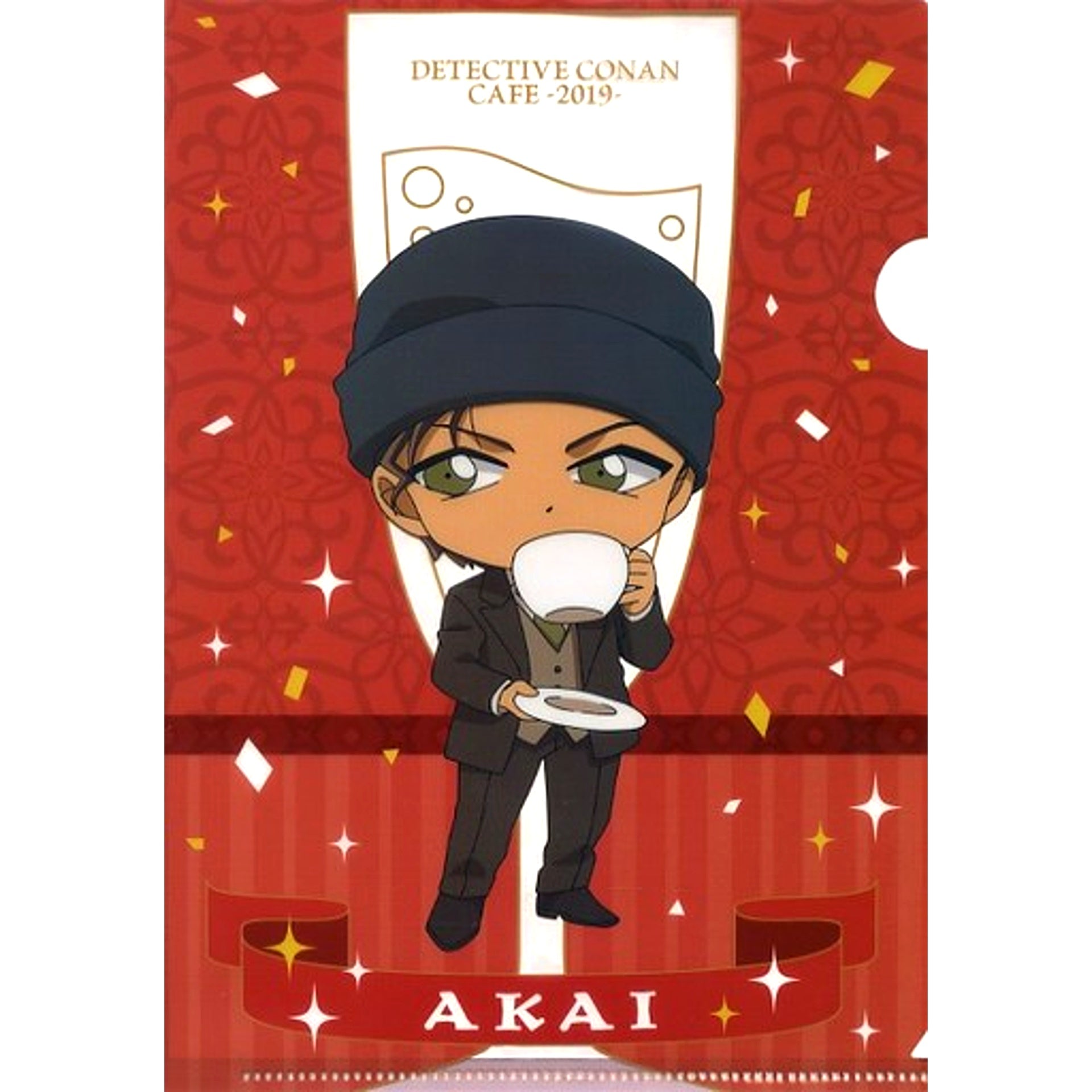 Shuichi Akai A Prize E Detective Conan Cafe Kuji 2019 A5 Mini Clear File Sega Lucky Kuji ONLINE [USED]