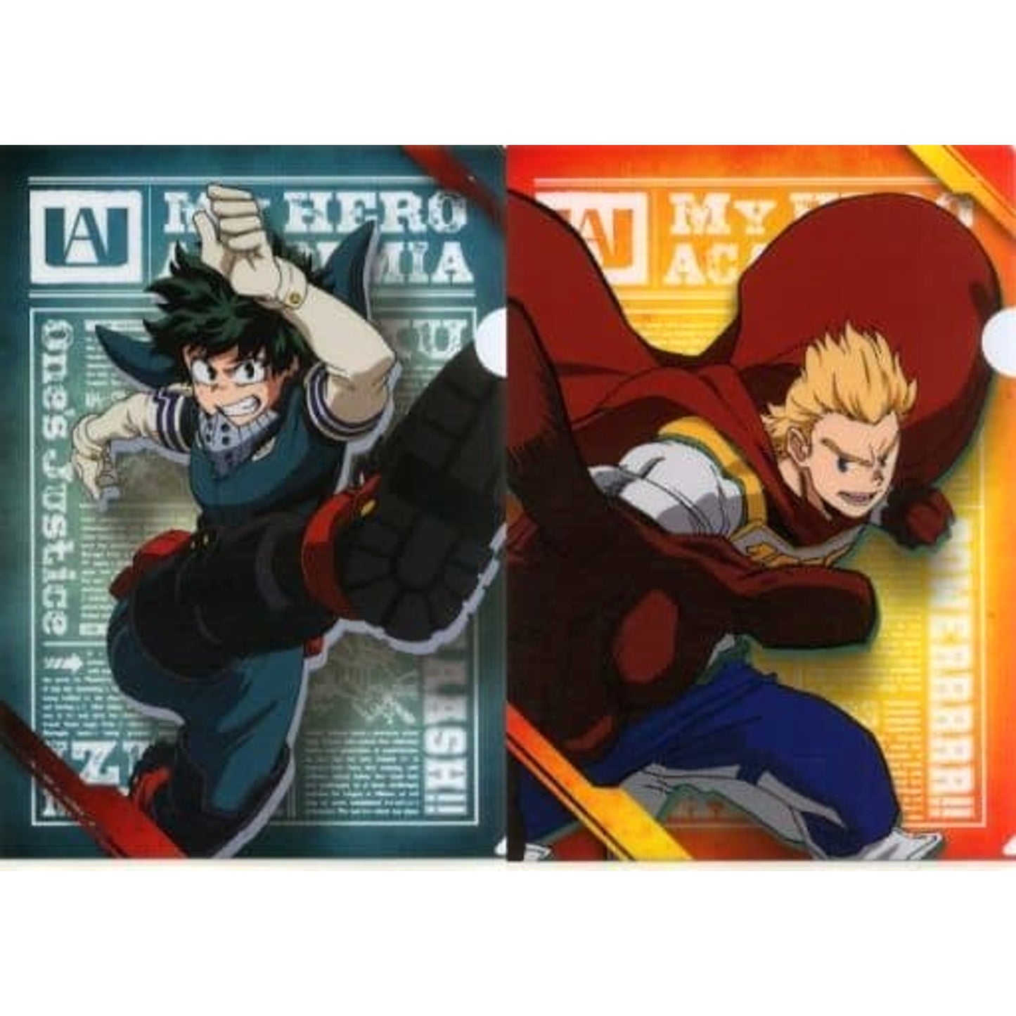 My Hero Academia Izuku Midoriya Mirio Togata Ichiban Kuji Fighting Heroes Feat. One's Justice A4 File Folder Set OJ Collaboration Prize 2 [USED]