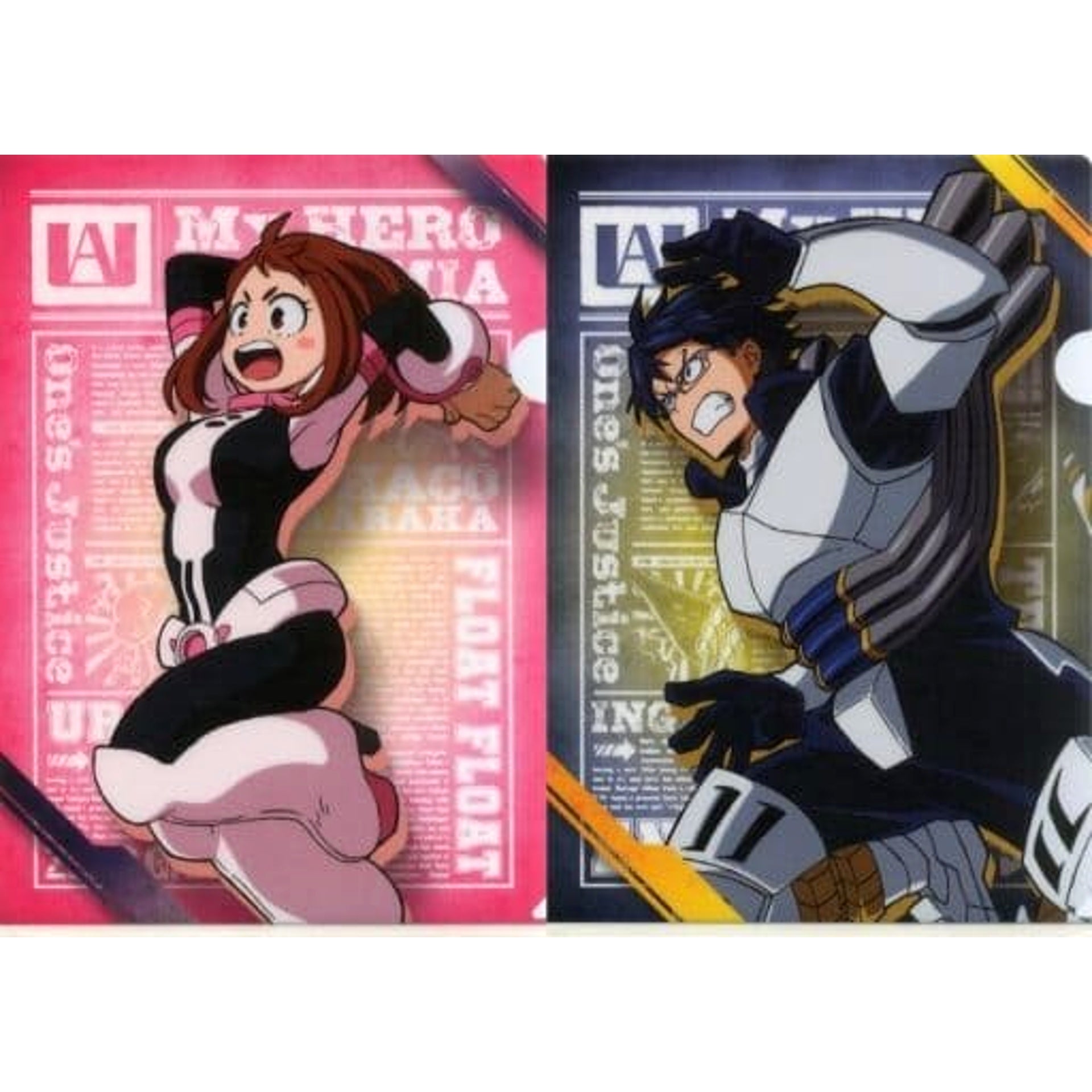 My Hero Academia Ochako Tenya Iida Ichiban Kuji Fighting Heroes Feat. One's Justice A4 File Folder Set OJ Collaboration Prize 2 [USED]