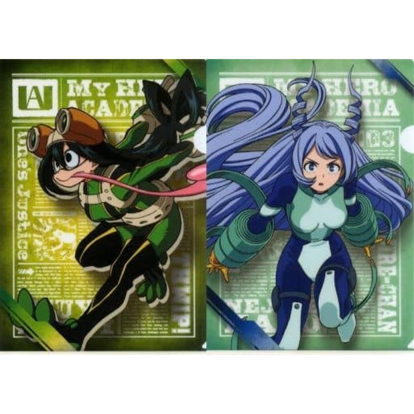 My Hero Academia Tsuyu Asui Nejire Hado Ichiban Kuji Fighting Heroes Feat. One's Justice A4 File Folder Set OJ Collaboration Prize 2 [USED]
