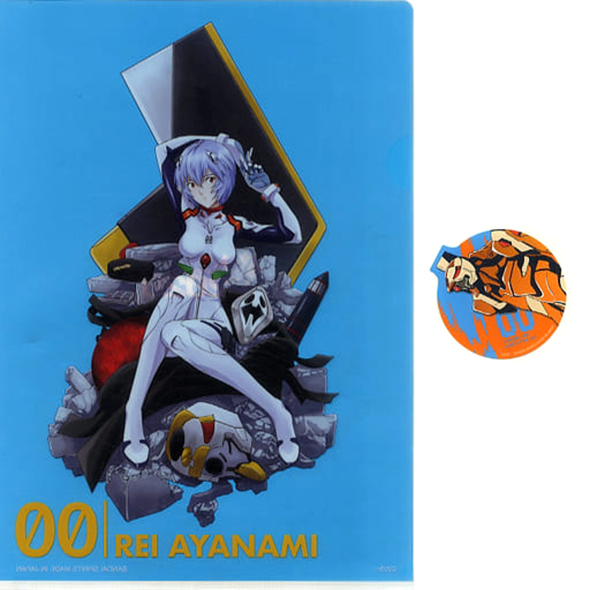 Evangelion Rei Ayanami Ichiban Kuji 2020 A4 Clear File & Sticker Set Prize G [USED]