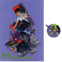 Evangelion Shinji Ikari Ichiban Kuji 2020 A4 Clear File & Sticker Set Prize G [USED]