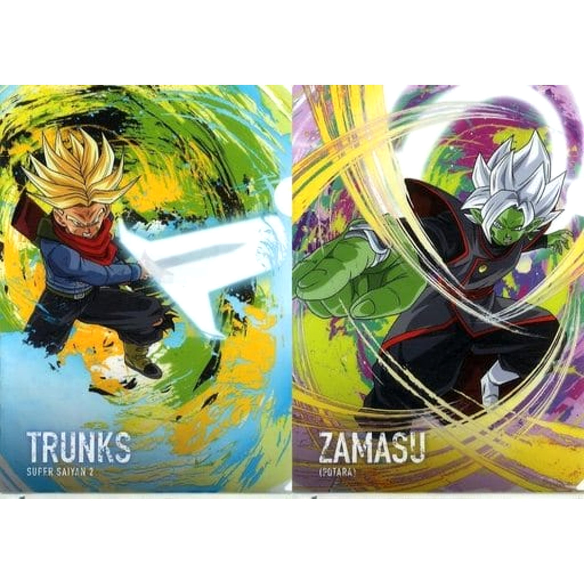Dragon Ball Trunks Zamasu Ichiban Kuji Dragon Ball Awakening Warriors with Dragon Ball Z Dokkan Battle A4 File Folder Set Prize I [USED]