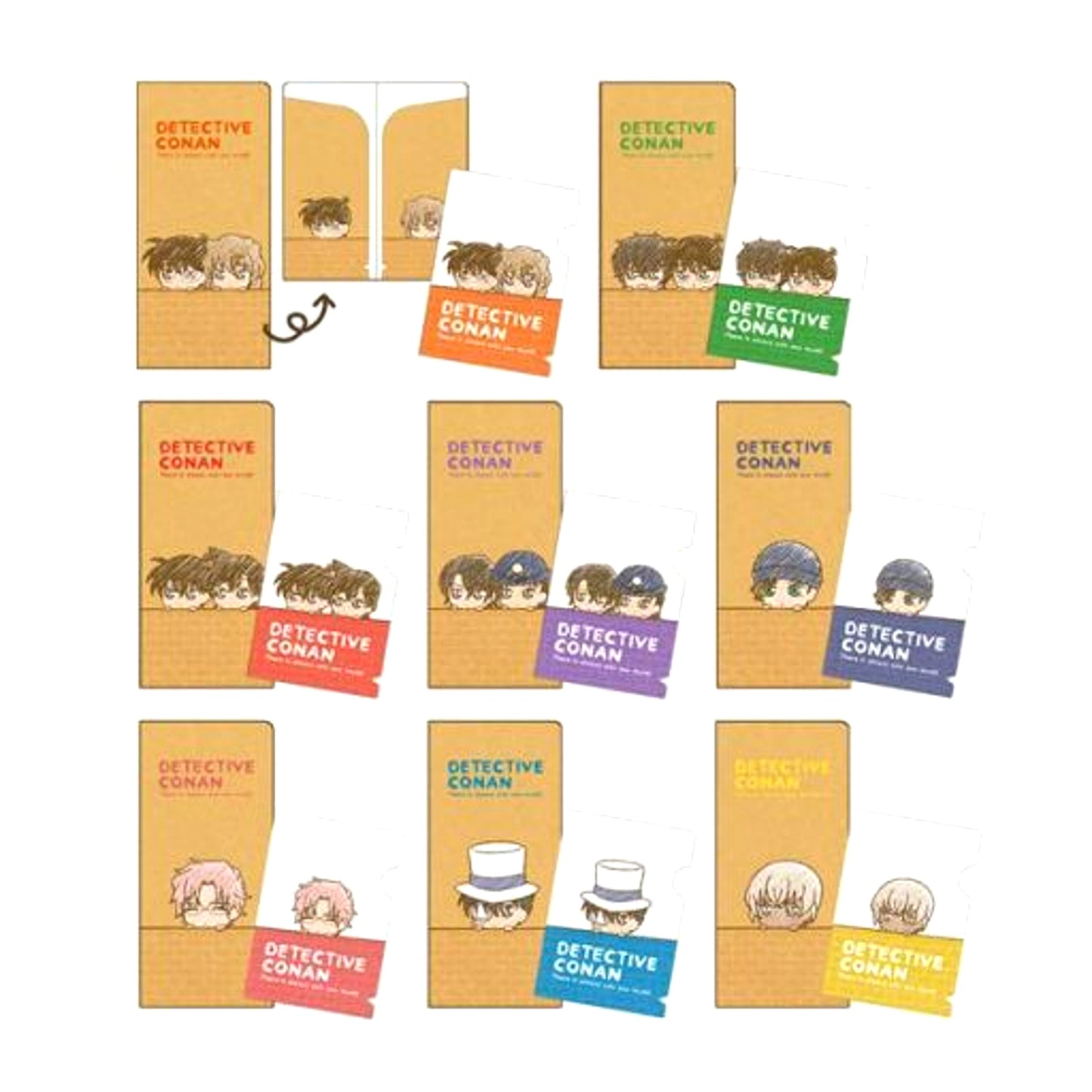 Set of 8 Detective Conan Mini Clear File Collection Tsuisekichu Season 2 [USED]