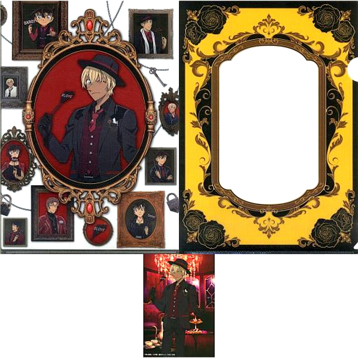 Toru Amuro L Prize A4 Clear File & Bromide Set Sega Lucky Kuji Detective Conan SCARLET Evening Collection [USED]