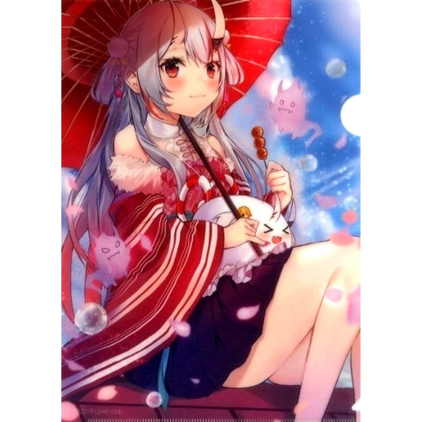 Nakiri Ayame New Illustration by Nanakagura Clear File Virtual YouTuber Hololive Bundle Bonus for Ayame no Hitotose Single Item [USED]