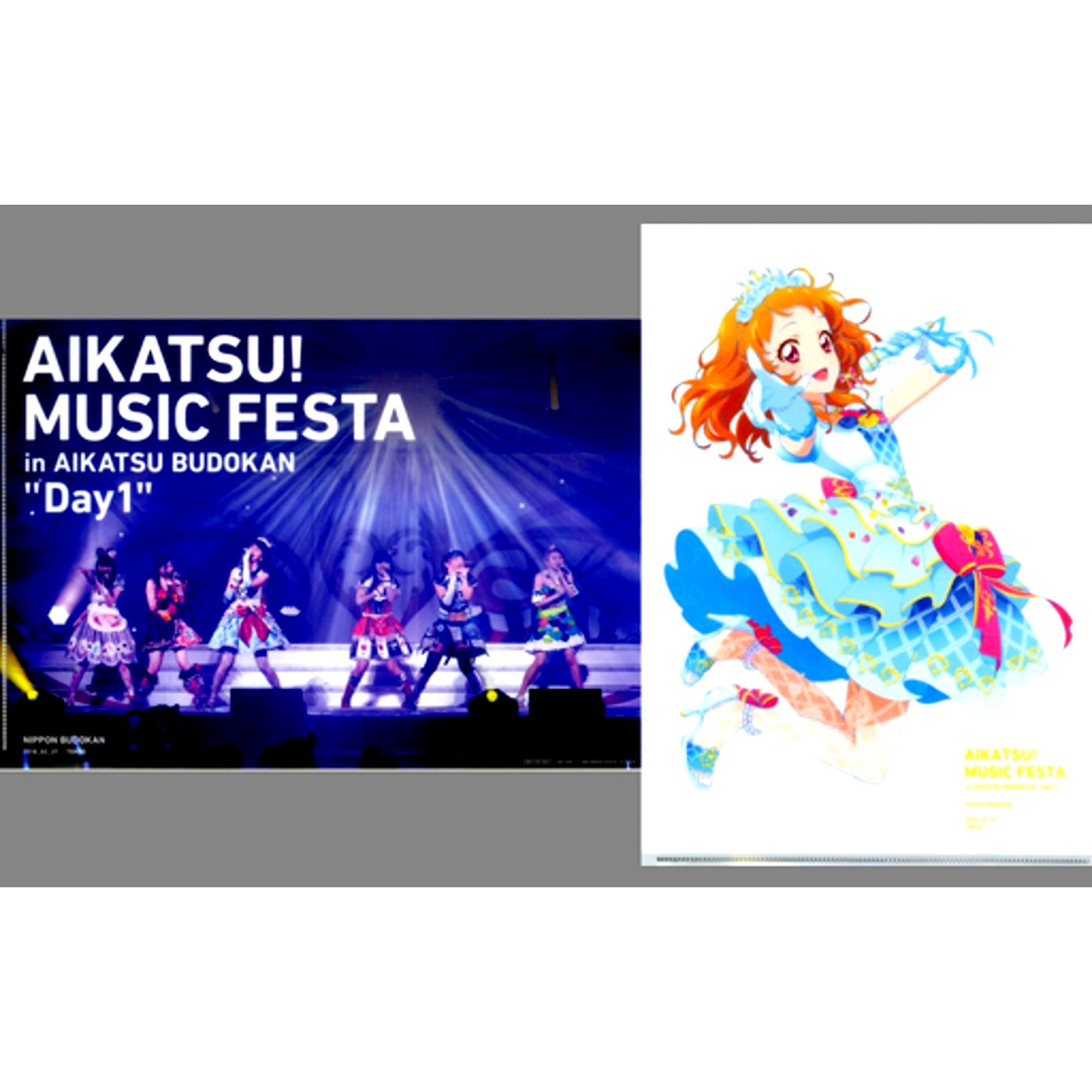 Stage Shot Akari Ozora A4 Clear File Bonus for Aikatsu! Music Festa in Aikatsu Budokan! Day 1 LIVE Blu-ray Purchase [USED]