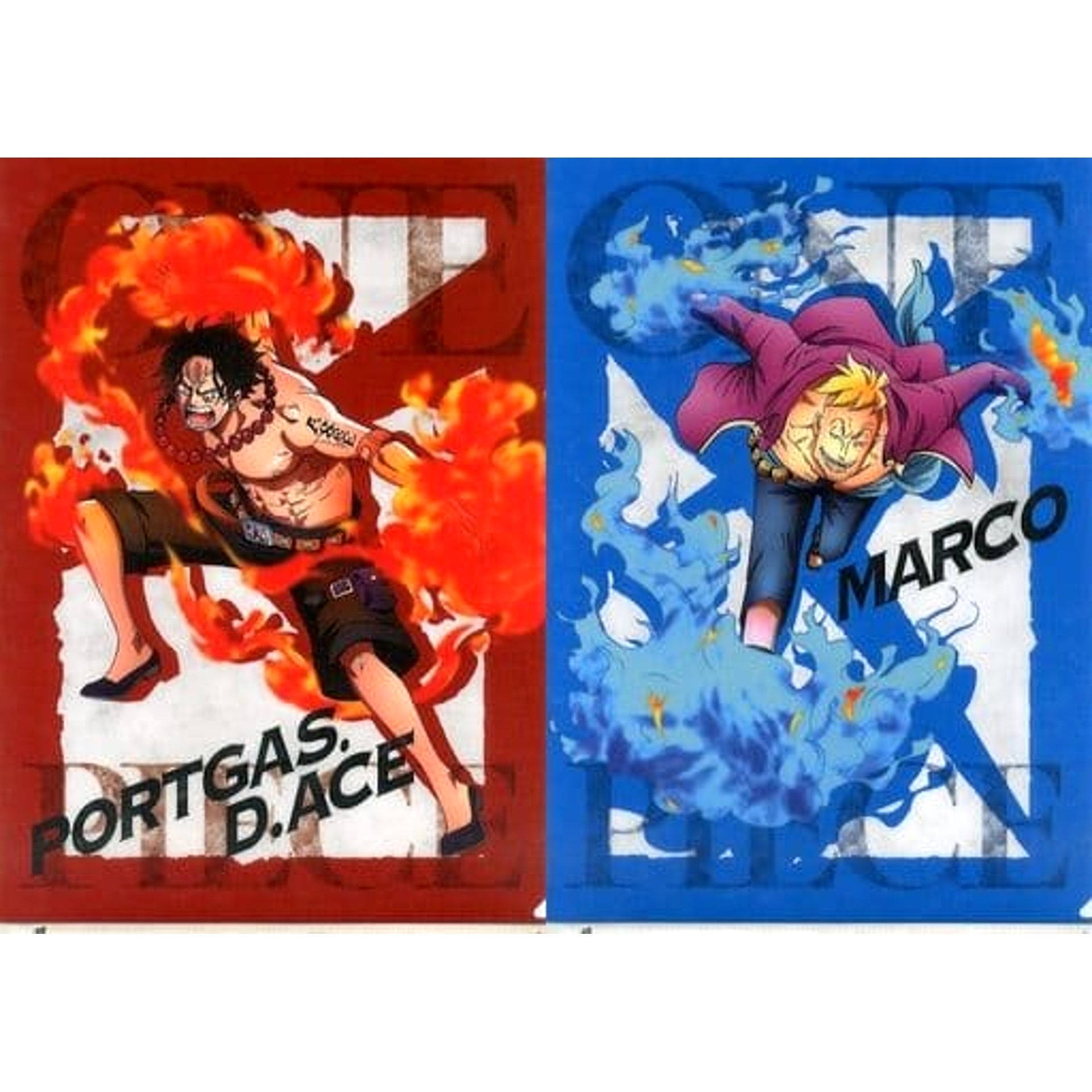 One Piece Portgas D. Ace Marco Ichiban Kuji Battle Memories A4 File Folder Set Prize G [USED]