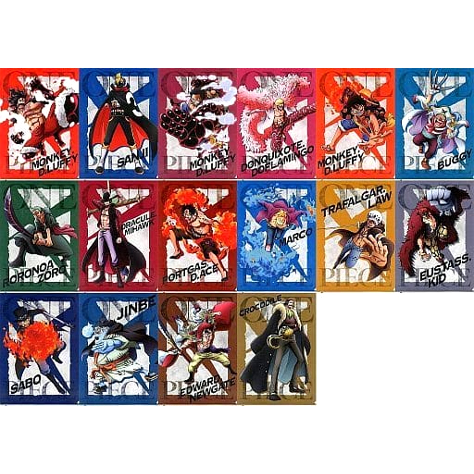 One Piece Ace & Others All 8 Types Set Ichiban Kuji Battle Memories A4 File Folder Set Prize G [USED]