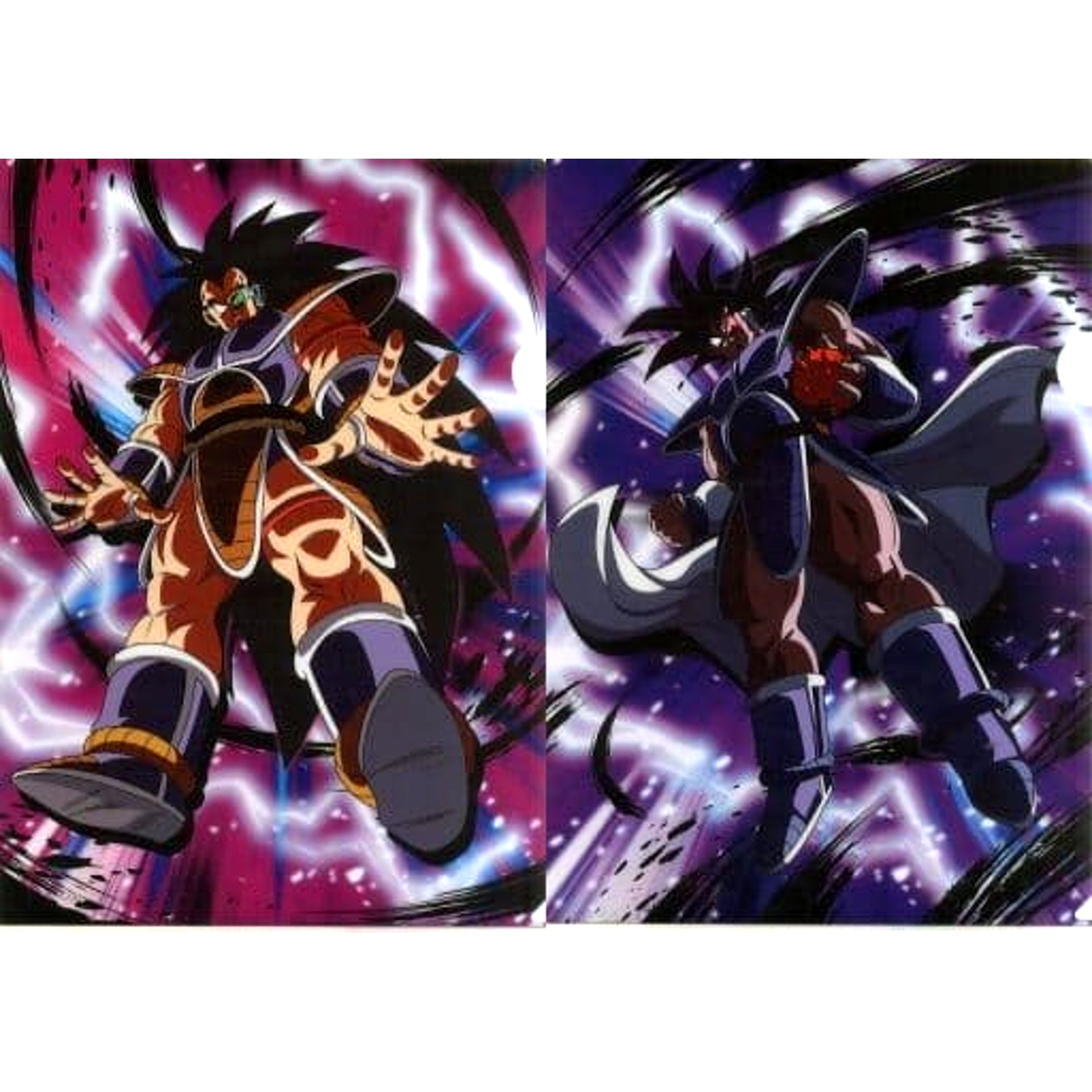 Raditz Turles Dragon Ball Ichiban Kuji Rising Fighters With Dragonball Legends A4 Clear File Set 2 Pieces Prize I [USED]