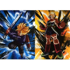 Dragon Ball Super Saiyan Trunks Super Saiyan Bardock Ichiban Kuji Rising Fighters With Dragonball Legends A4 File Folder Set Prize I [USED]