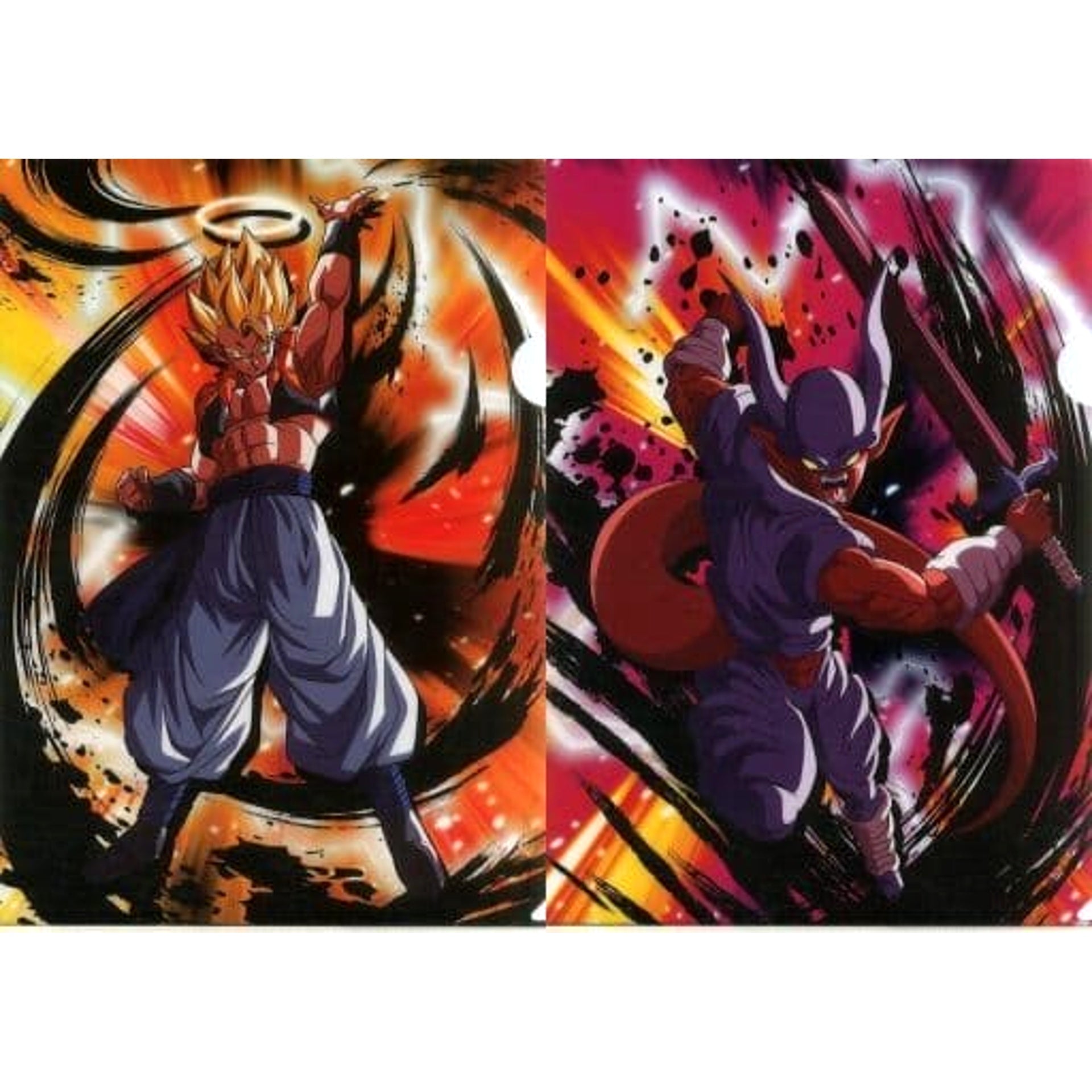 Dragon Ball Super Saiyan Gogeta Janemba Ichiban Kuji Rising Fighters With Dragonball Legends A4 File Folder Set Prize I [USED]