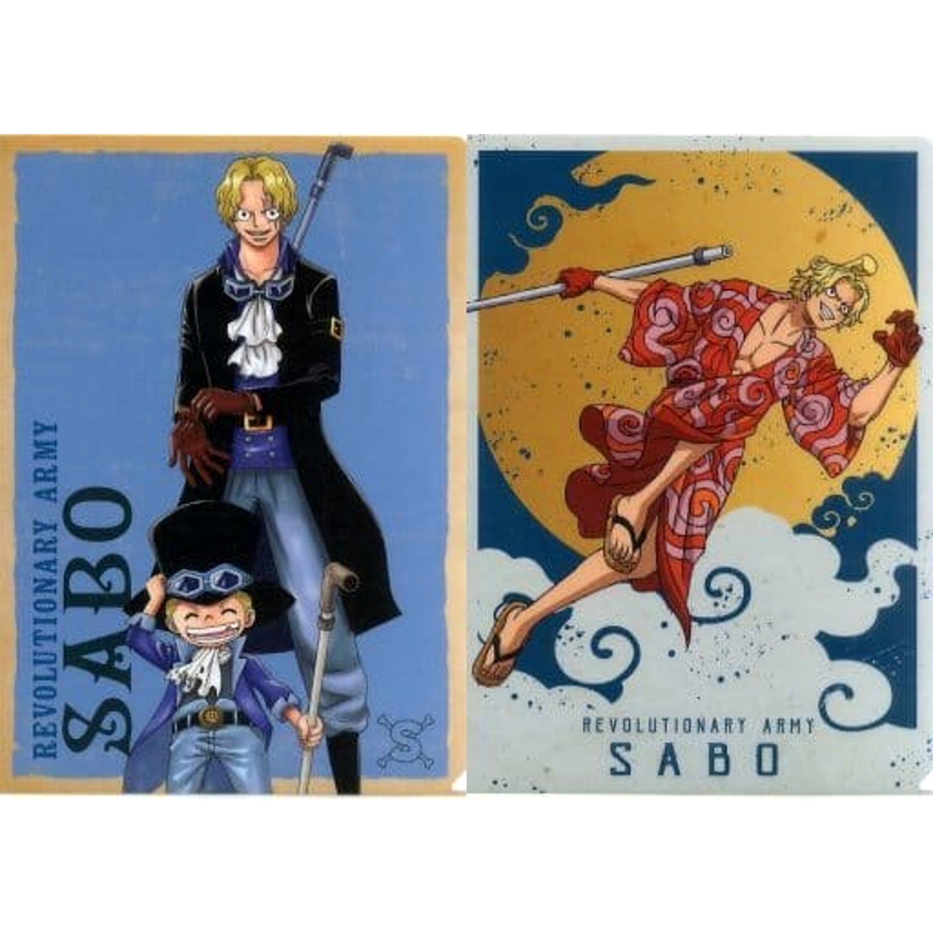 One Piece Sabo Ichiban Kuji Full Force A4 Clear File Set 2 Pieces Prize I [USED]