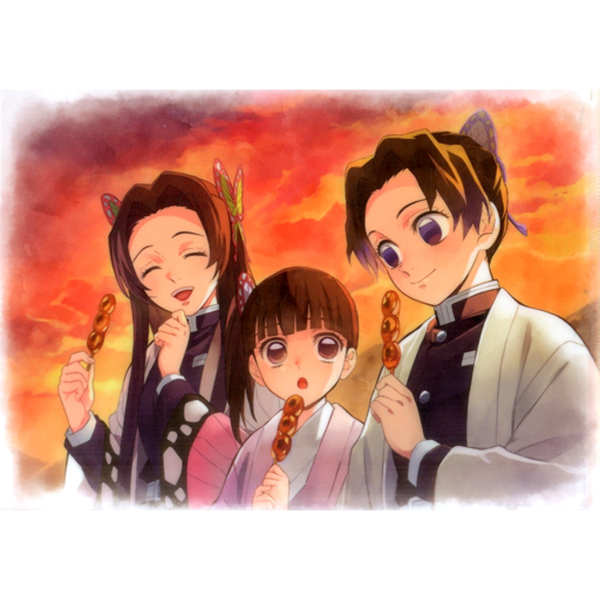 Kanao Tsuyuri & Shinobu Kocho & Kanae Kocho Kocho Sisters' Evening Illustration A4 Clear File Demon Slayer: Kimetsu no Yaiba Character Emaki Cafe in ufotable Cafe [USED]