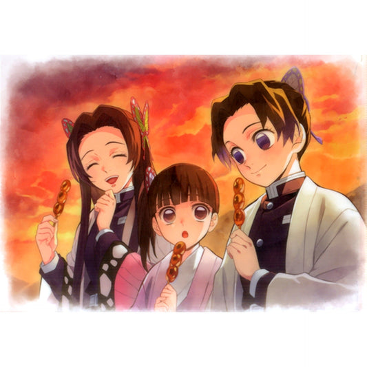 Kanao Tsuyuri & Shinobu Kocho & Kanae Kocho Kocho Sisters' Evening Illustration A4 Clear File Demon Slayer: Kimetsu no Yaiba Character Emaki Cafe in ufotable Cafe [USED]