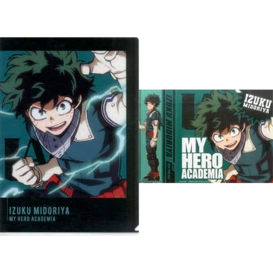 My Hero Academia Izuku Midoriya Ichiban Kuji I'm Ready! A4 Clear File & Sticker Set Prize G [USED]