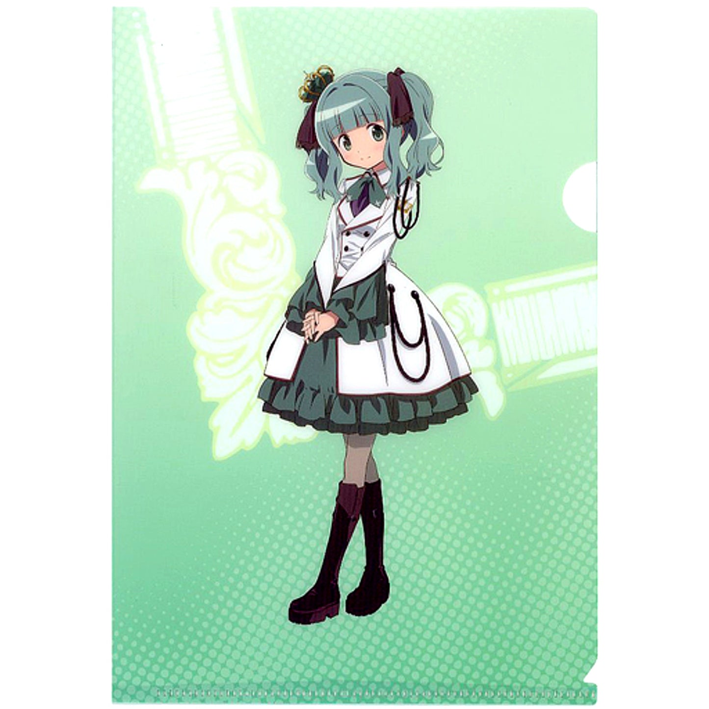 Sana Futaba Original A5 Clear File Magia Record Puella Magi Madoka Magica Side Story Mikazuki Villa Home Party in AniON STATION Akihabara Main Store Food Menu Order Bonus [USED]