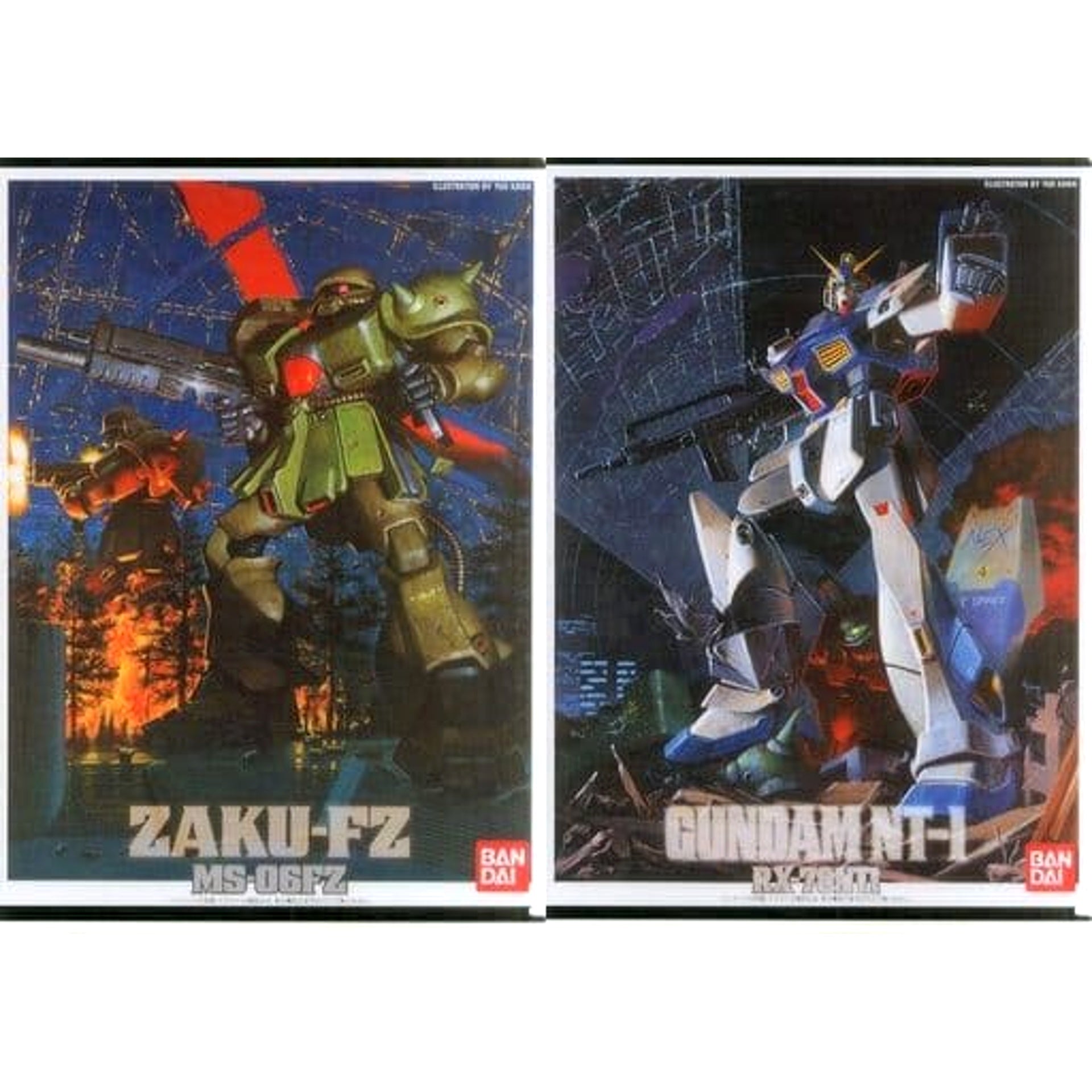 Mobile Suit Gundam Zaku Custom Gundam NT-1 Ichiban Kuji Gunpla 40th Anniversary A4 File Folder Set Prize H [USED]