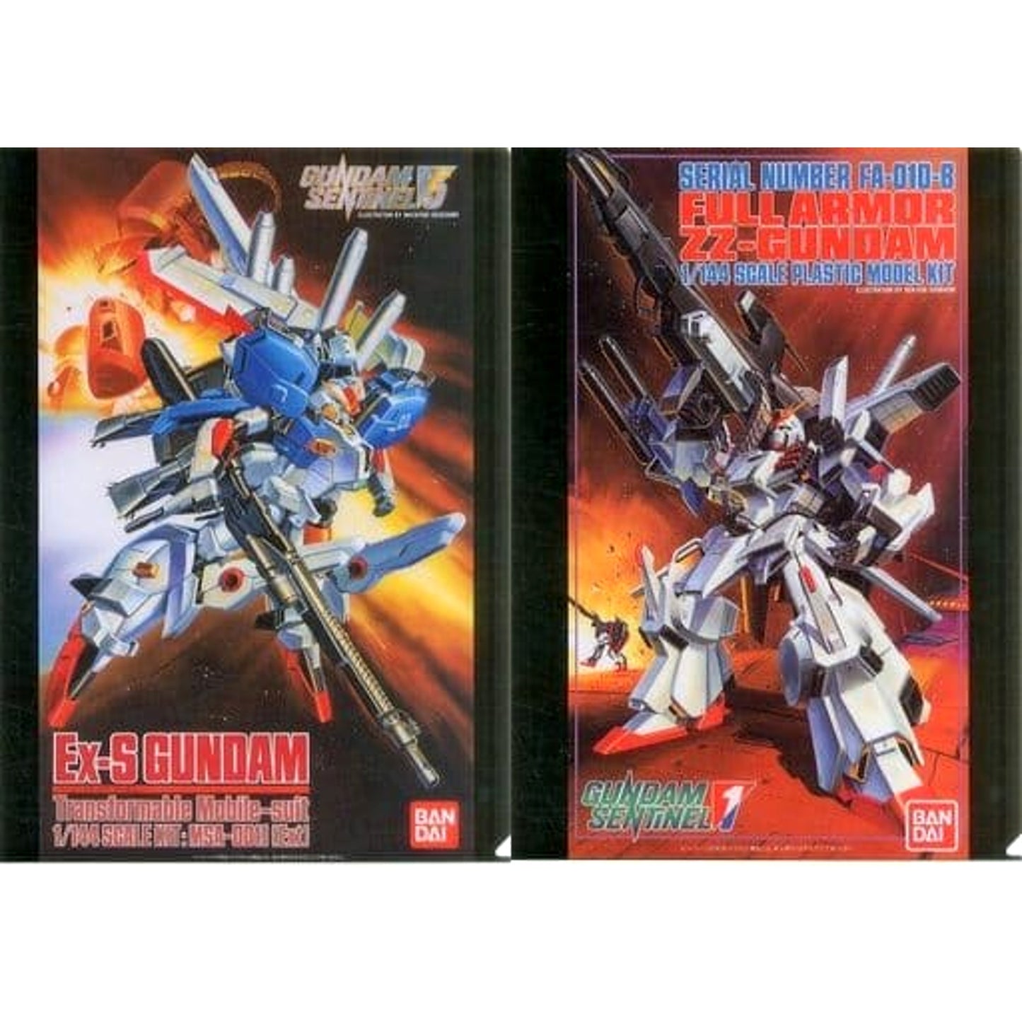 Mobile Suit Gundam Ex-S Gundam Full Armor ZZ Gundam Ichiban Kuji Gunpla 40th Anniversary A4 File Folder Set Prize H [USED]