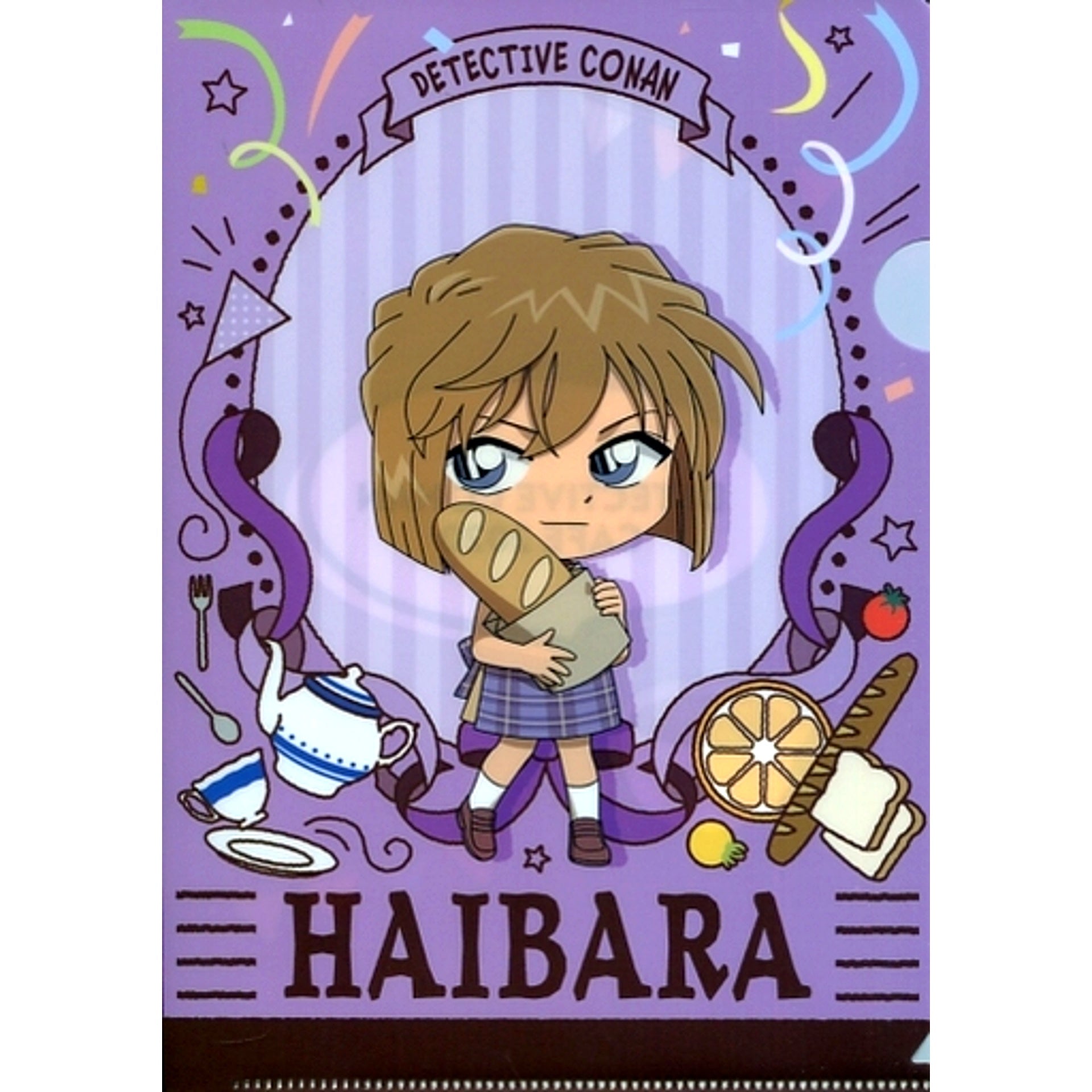 Ai Haibara Cafe Prize E Detective Conan Cafe Kuji 2020 Sazanami A5 Mini Clear File Sega Lucky Kuji ONLINE [USED]
