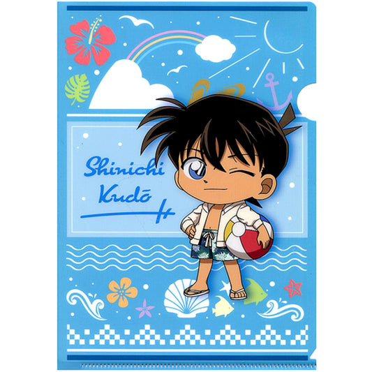 Shinichi Kudo Sazanami Prize E Detective Conan Cafe Kuji 2020 Sazanami A5 Mini Clear File Sega Lucky Kuji ONLINE [USED]