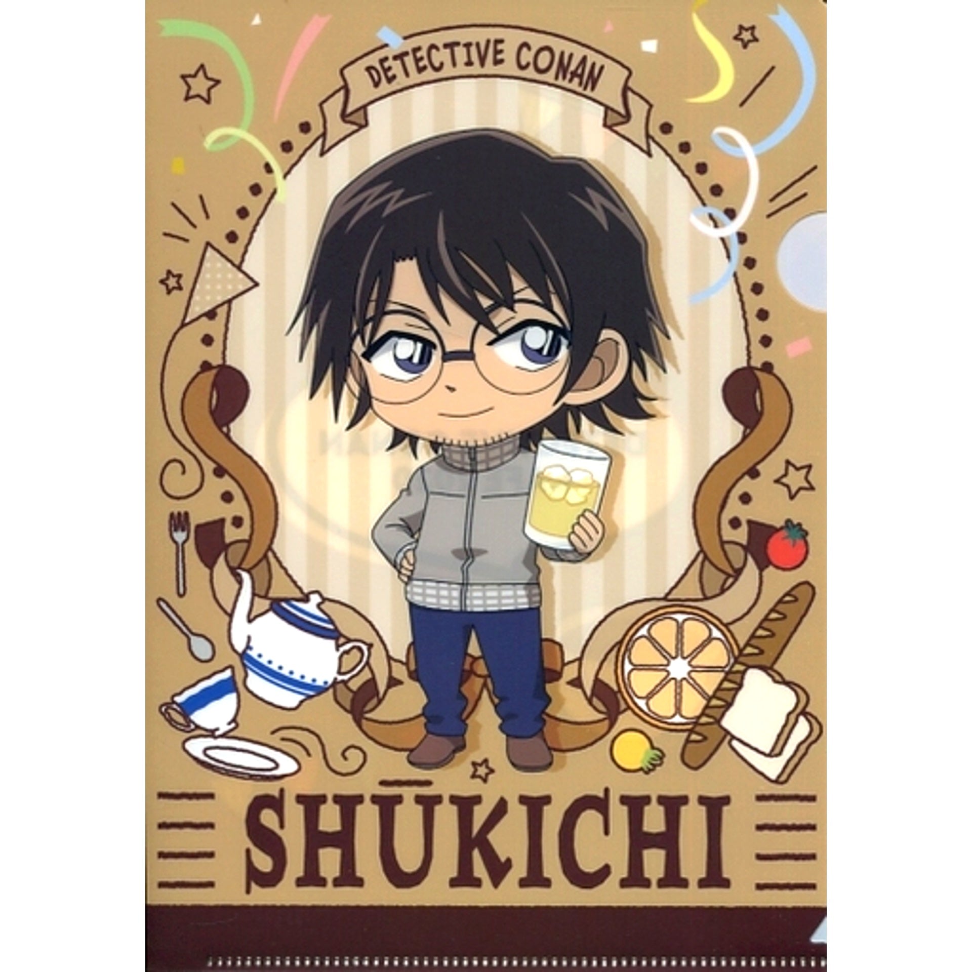 Shukichi Haneda Cafe SD Prize E Detective Conan Cafe Kuji 2020 Scarlet A5 Mini Clear File Sega Lucky Kuji ONLINE [USED]