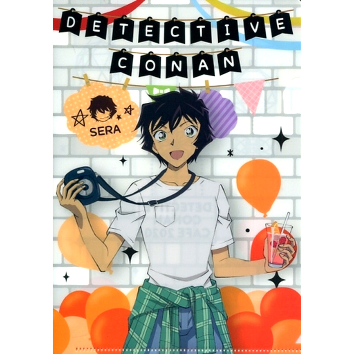 Masumi Sera Cafe Normal E Prize A5 Mini Clear File Sega Lucky Kuji ONLINE Detective Conan Cafe Kuji 2020 Scarlet Edition [USED]