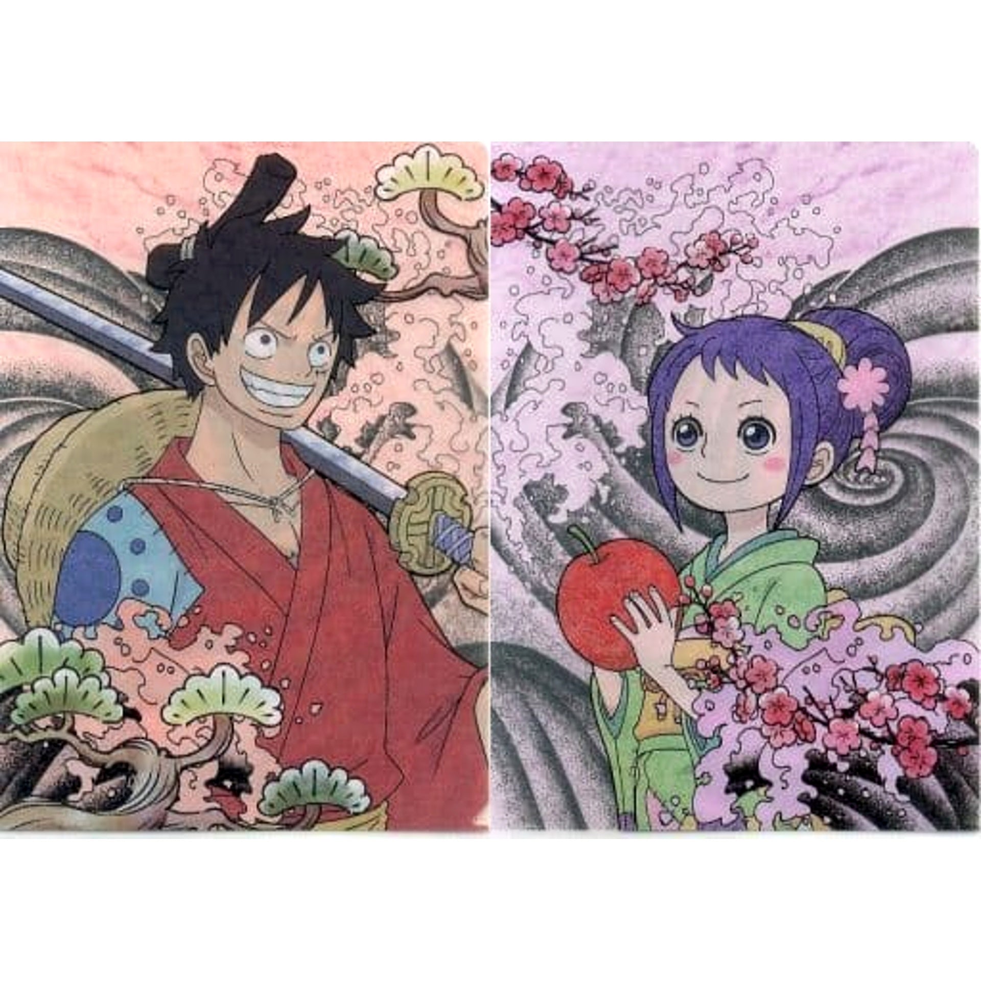 One Piece Luffytaro Ladle Ichiban Kuji Wano Country Act 2 A4 File Folder Set Prize I [USED]